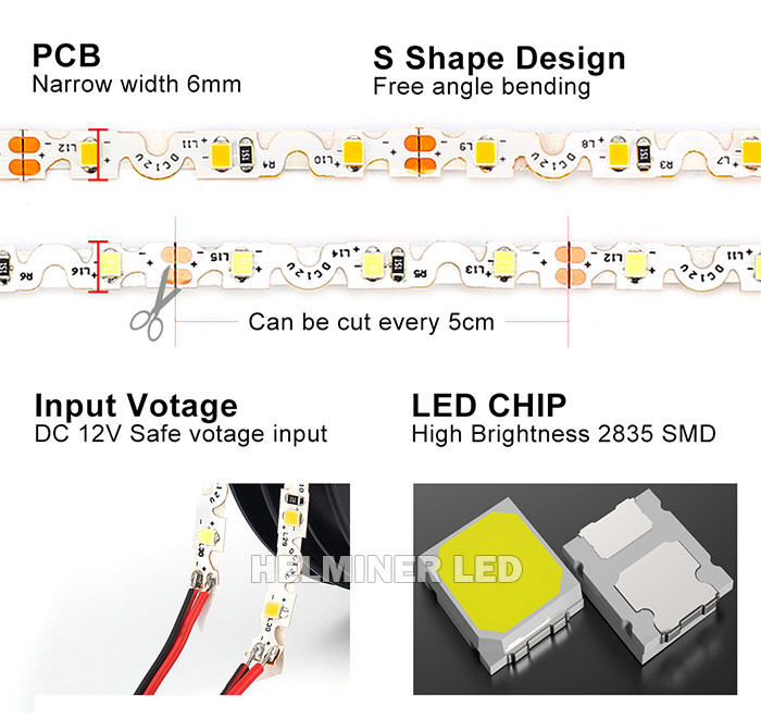 CRI 80 90  white bendable led strip, led for shop signs, led for 3D Channel letter light 