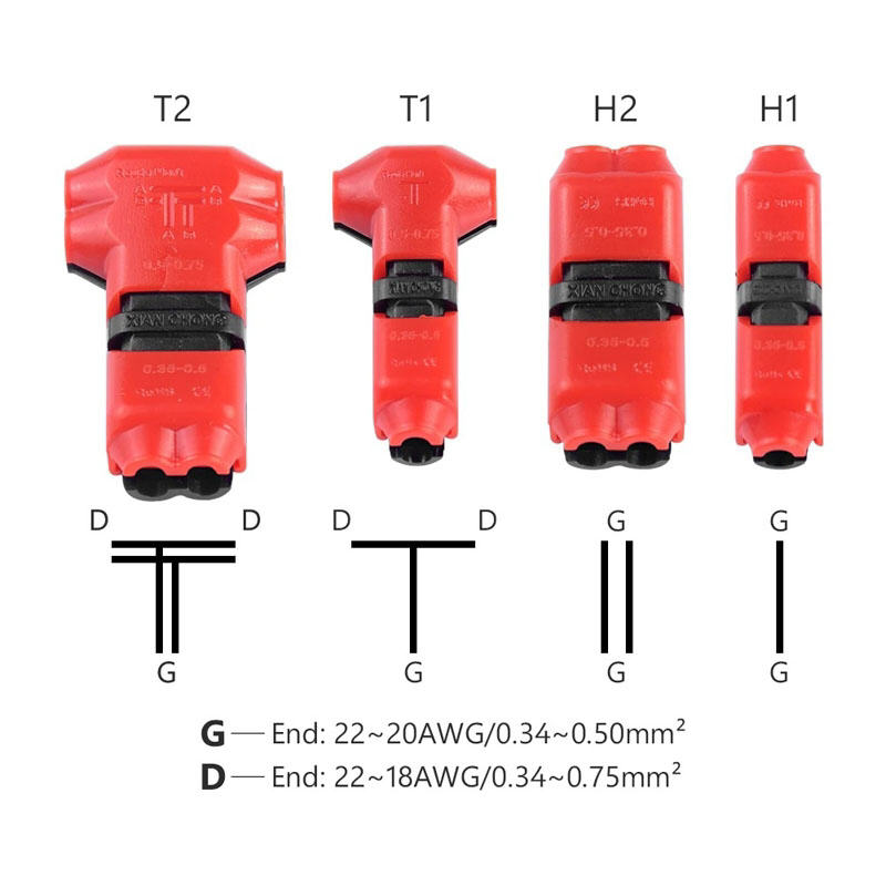  XIAN CHONG , LED Strip Light Quick Connectors - 2 wire and one wire 