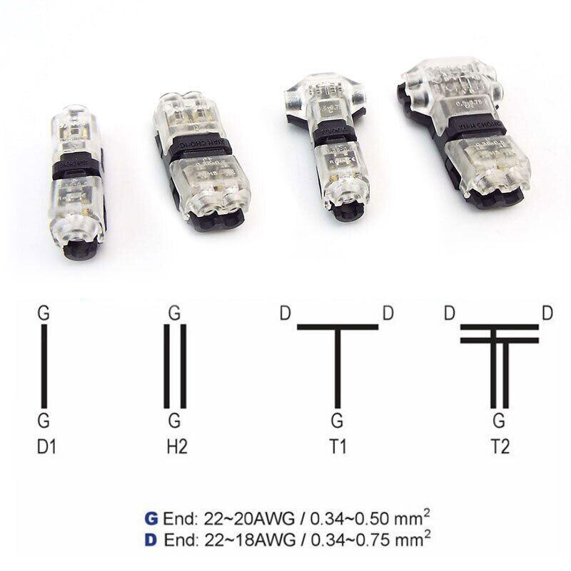    T Type Scotch Lock Quick Wire Connectors    