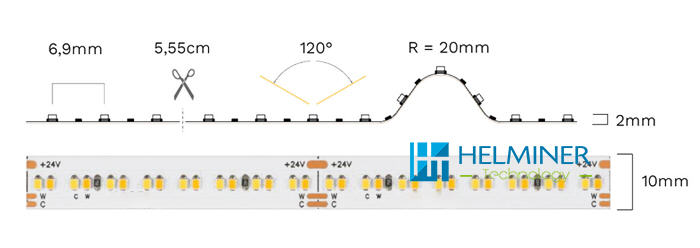  dualweiße CCT LED Streifen mit kalt - LED-Konzept 