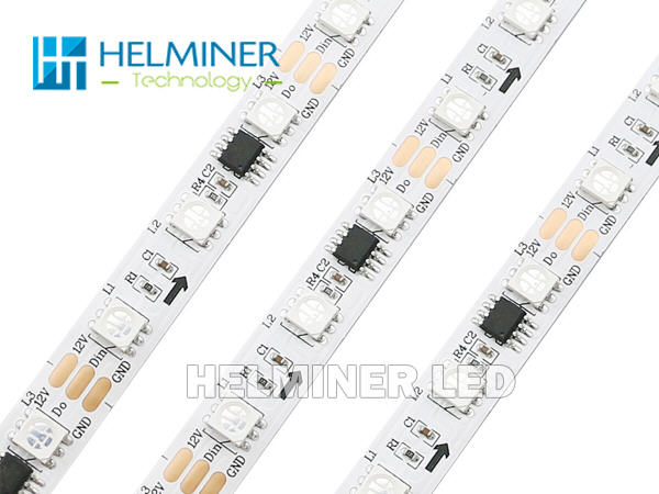    Digitale LED-Streifen  , 60 led /m 12v DC ,12V WS2811 5050 Adressierbarer weißer LED-Streifen   